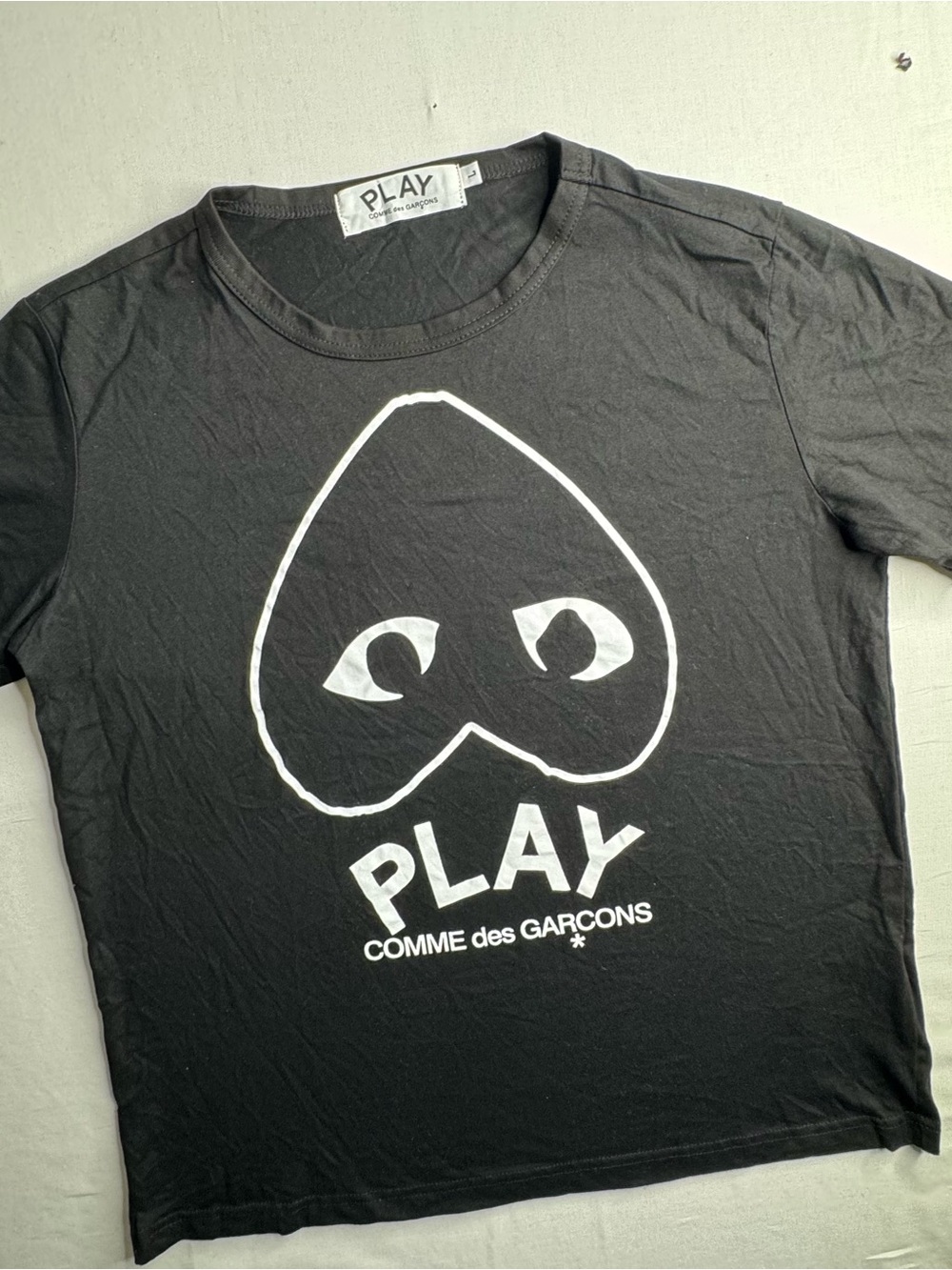 Comme des Garçons PLAY Black Logo Crewneck Tee